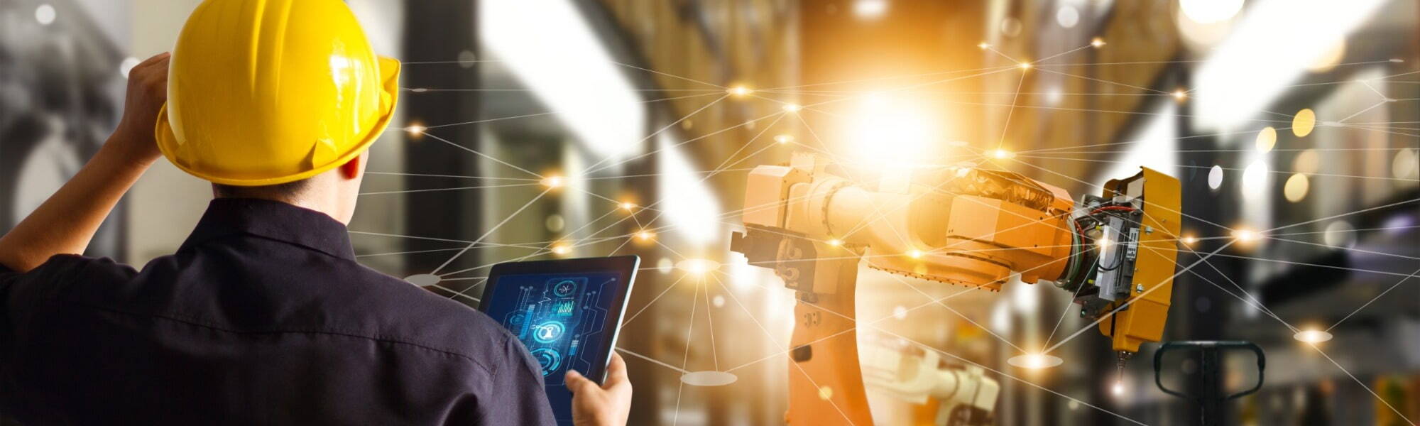 man with ipad automated distribution