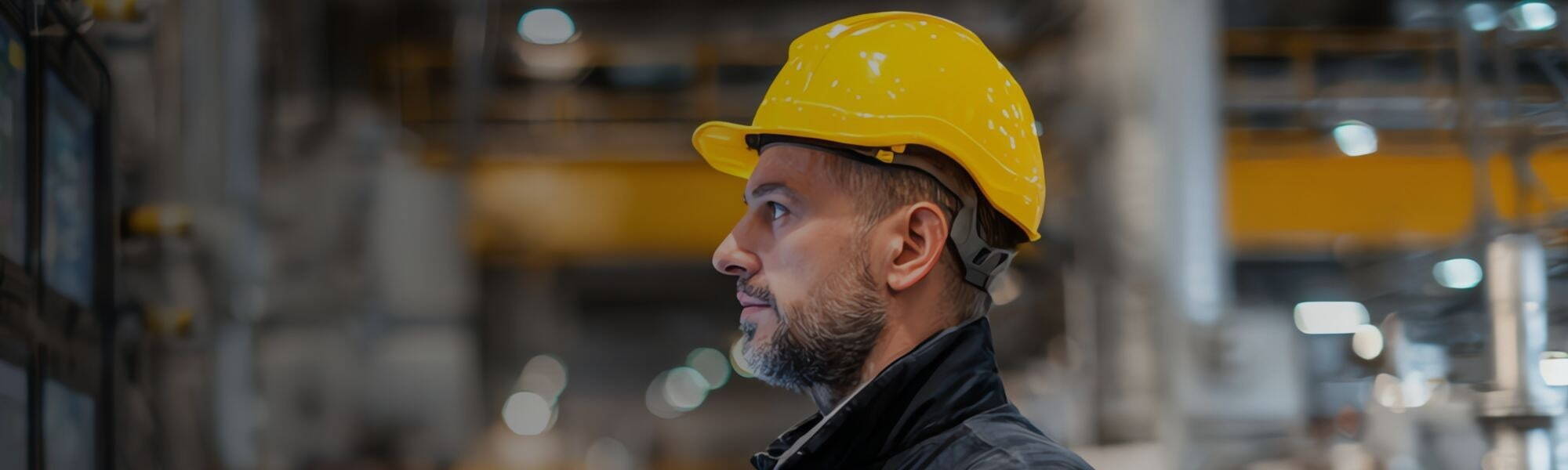 Contractor working on machine